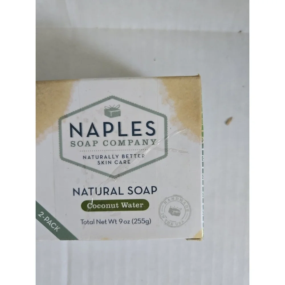 Naples Soap Co Coconut Bars Loffah New In Pkg 3 Bars Natural Exfoliating